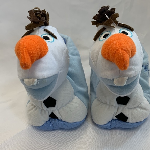 Disney Frozen Olaf Plush Slippers - Blue, white and orange - Picture 2 of 16